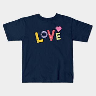 Cute Love Patch with Heart Kids T-Shirt